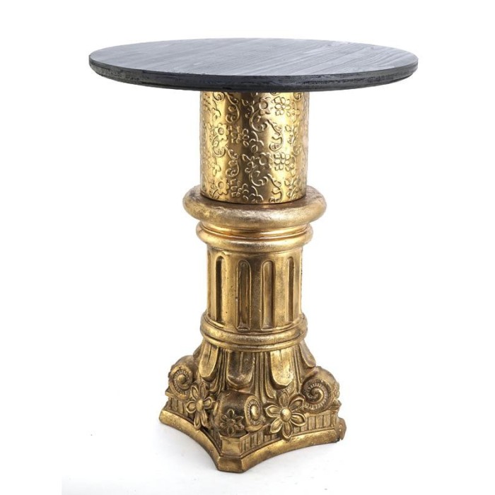 TAVOLINO CAPITELLO ORO D60 H74